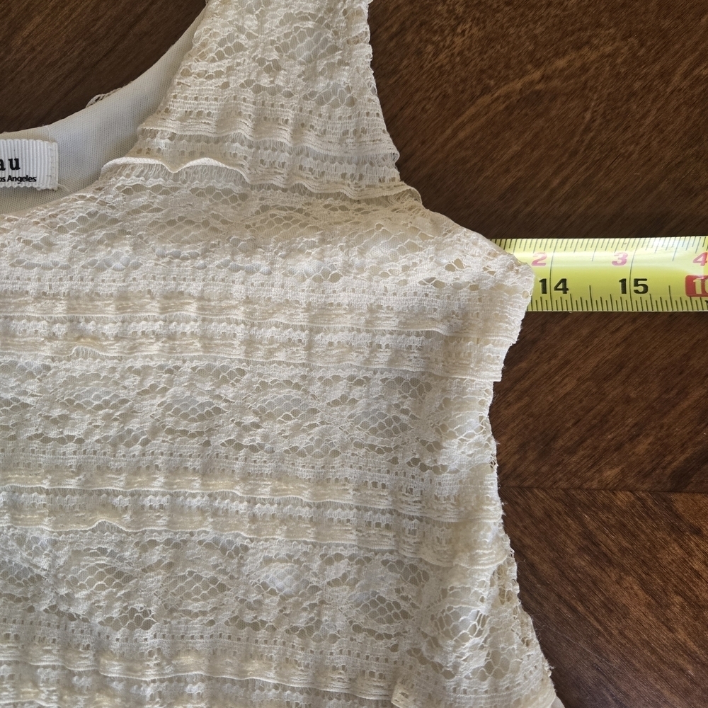 MONTEAU Cream Sleeveless Dress. Size M - Picture 5 of 10